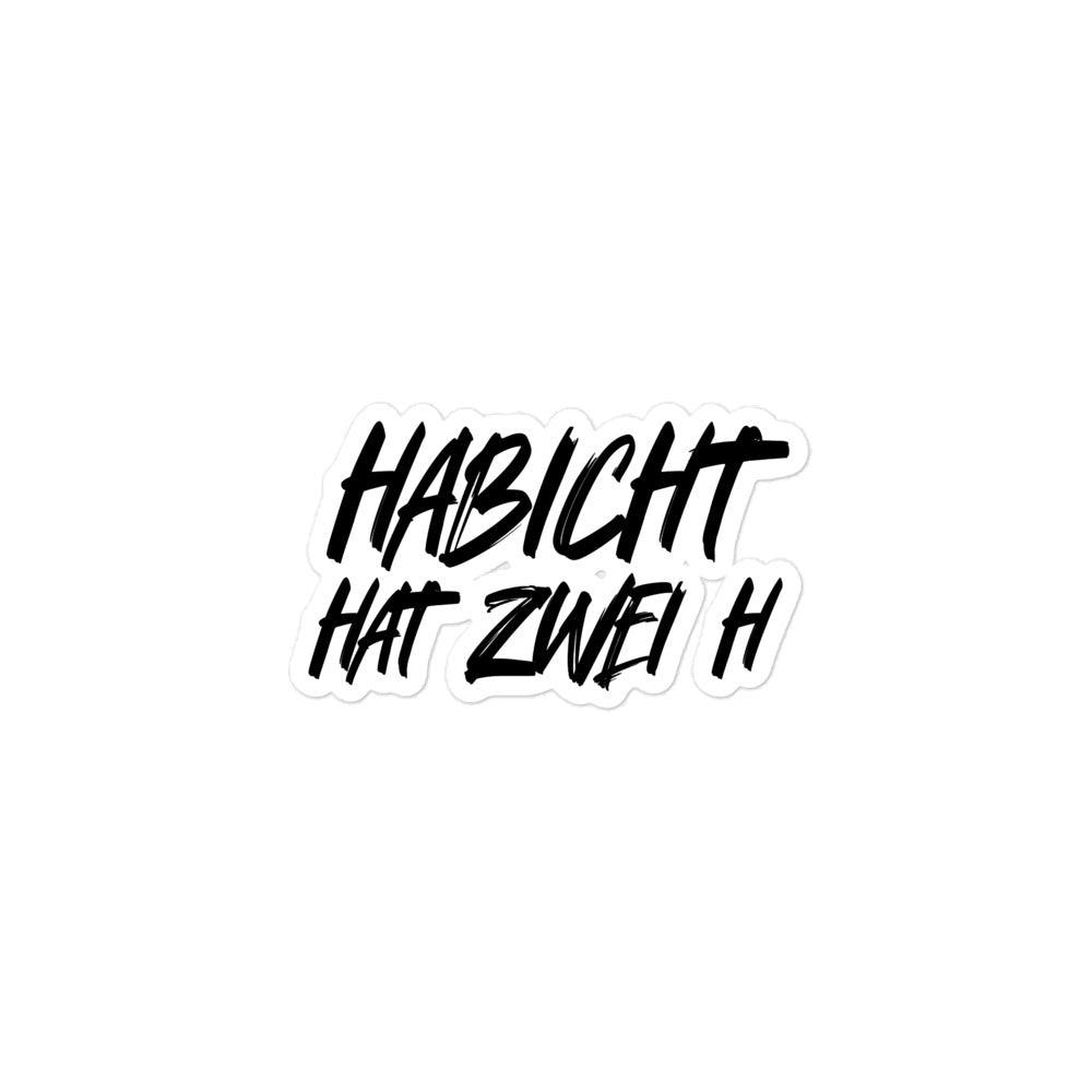 HABICHT HAT ZWEI H Aufkleber - MAXIMALSCHRADIN